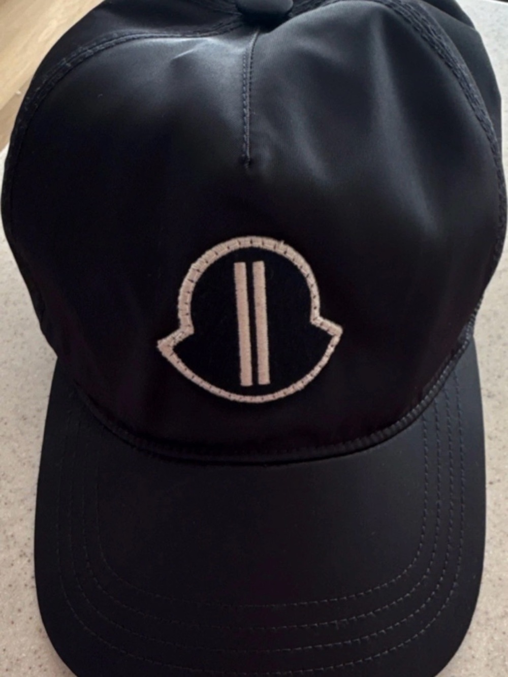 Black Men's Baseball Cap with Contrasting Logo Moncler × Rick Owens